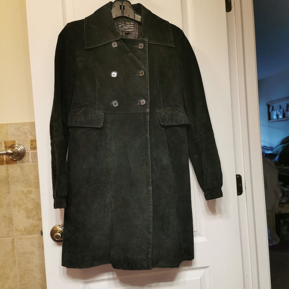 LONG GENUINE SUEDE TRENCH COAT STRADIVARIUS